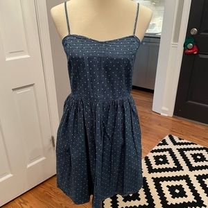 Polk-a-dot denim style sundress